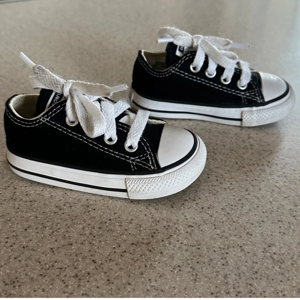 CONVERSE All Star Black Canvas Sneakers Toddler Size 4